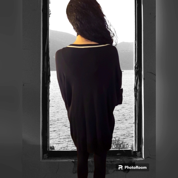 I.N.C Brand Discontinued Black, White and Red Zip Up Cardigan Sweater. 🥰 - Picture 3 of 7